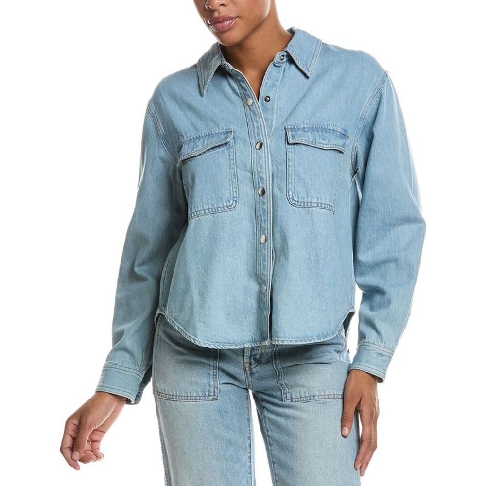 Madewell Womens  Airy Denim Shirt Jacket, Blue